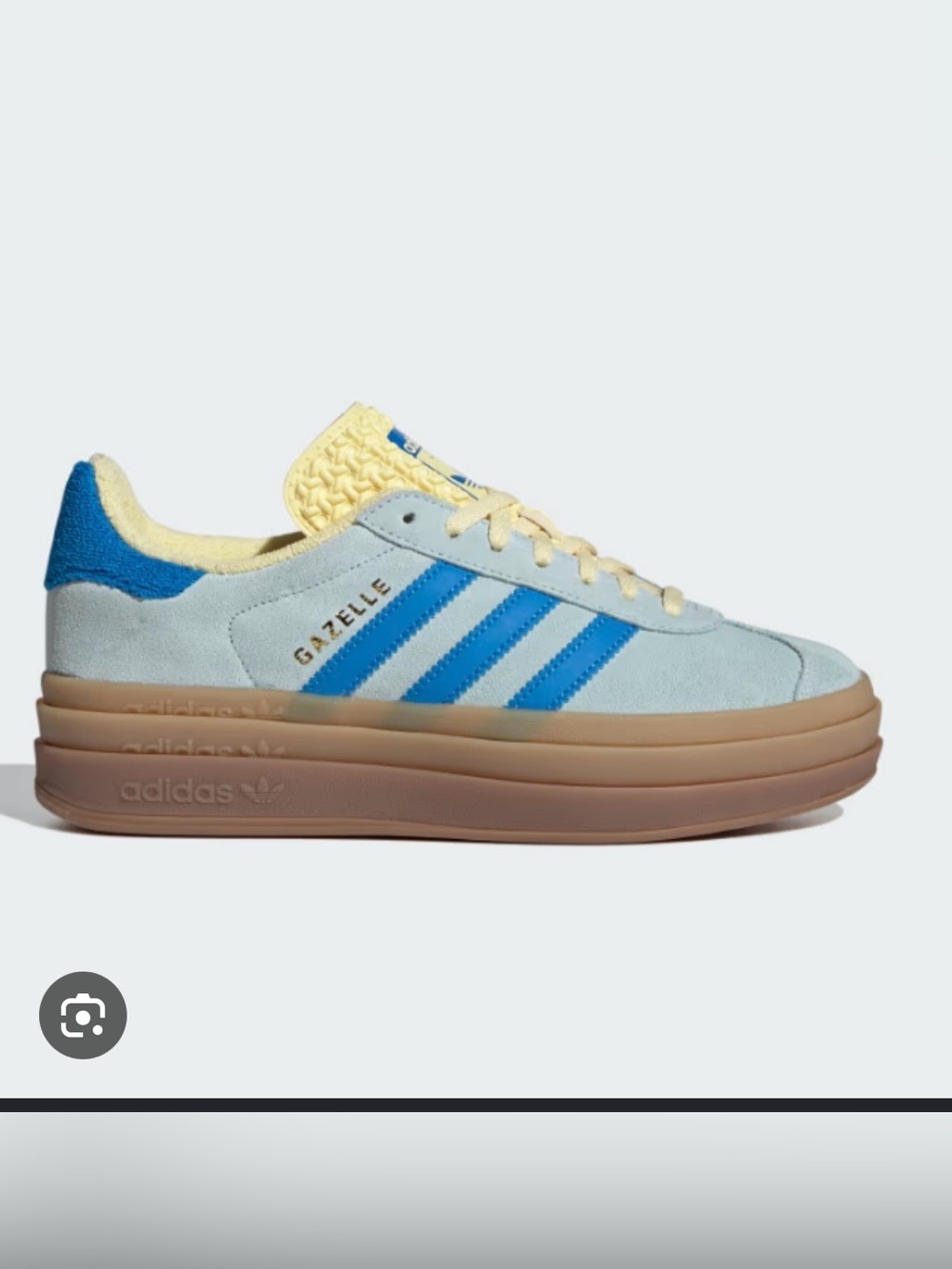 adidas Gazelle Platform Sneakers - Light Blue & Yellow